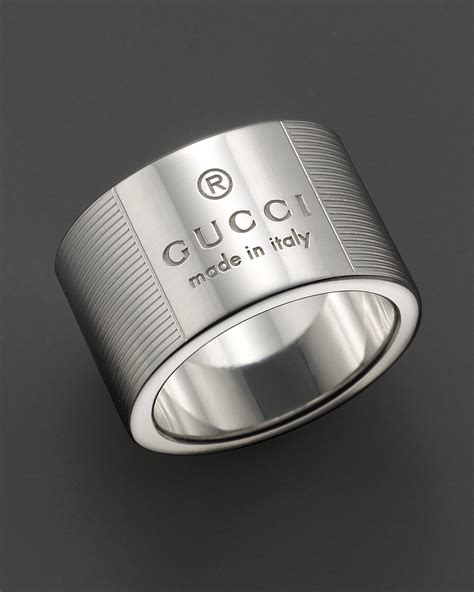 silver gucci ring plain|Gucci sterling silver rings.